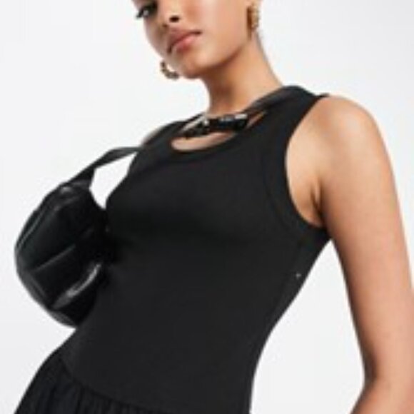 InWear Chic Black Sleeveless jersey bodice Cami Maxi Dress – Size X-Large - Picture 14 of 15